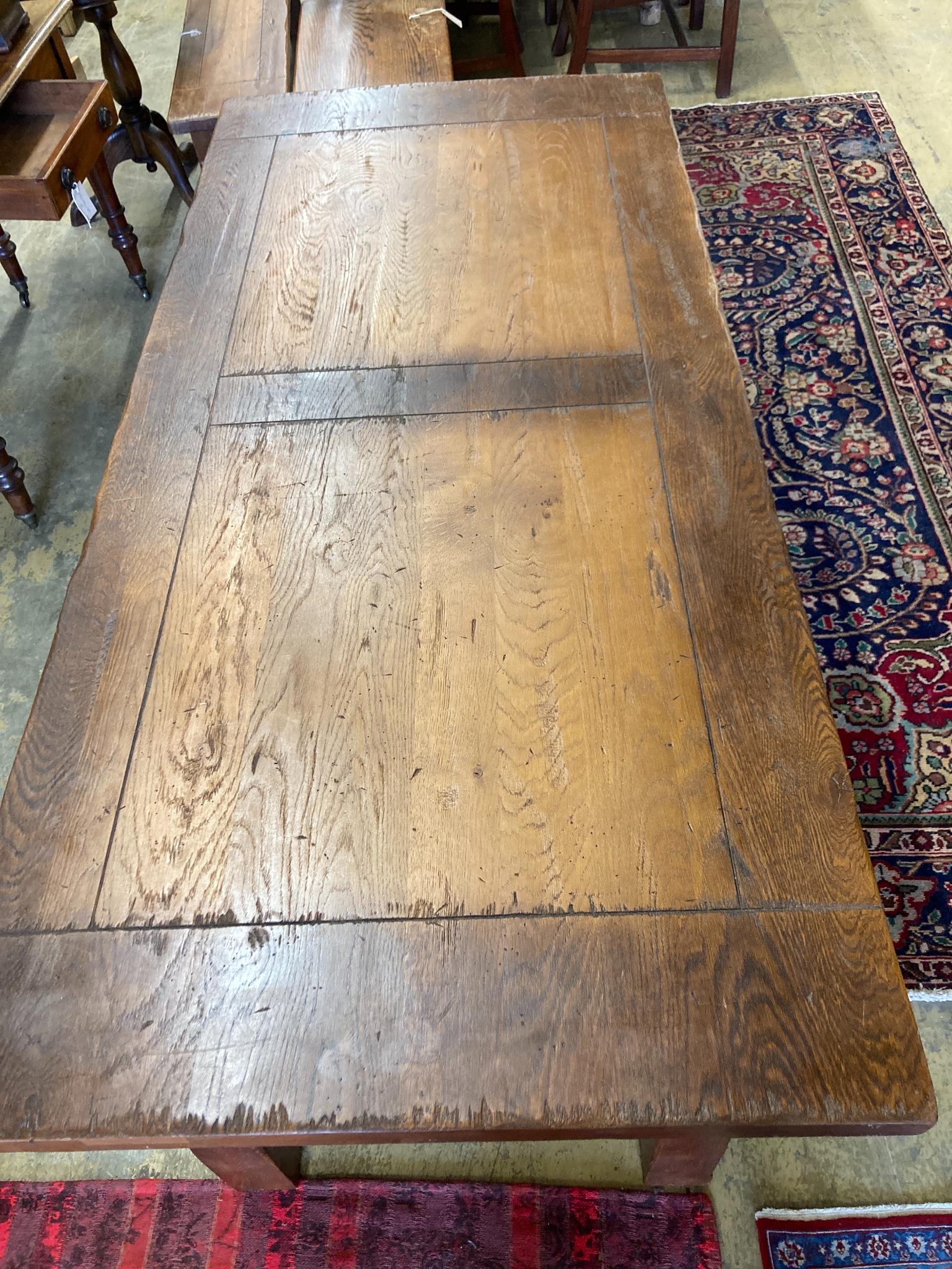 A French provincial rectangular fruitwood farmhouse table